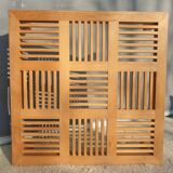 Coffee table 9 openwork checkerboards in solid beech