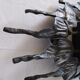 Brutalist glass and iron wall lamp from the 60s
