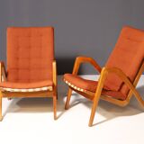 Pair of armchairs by Janěk Vaněk for Krásná Jizba, 1940´s, Czechoslovakia