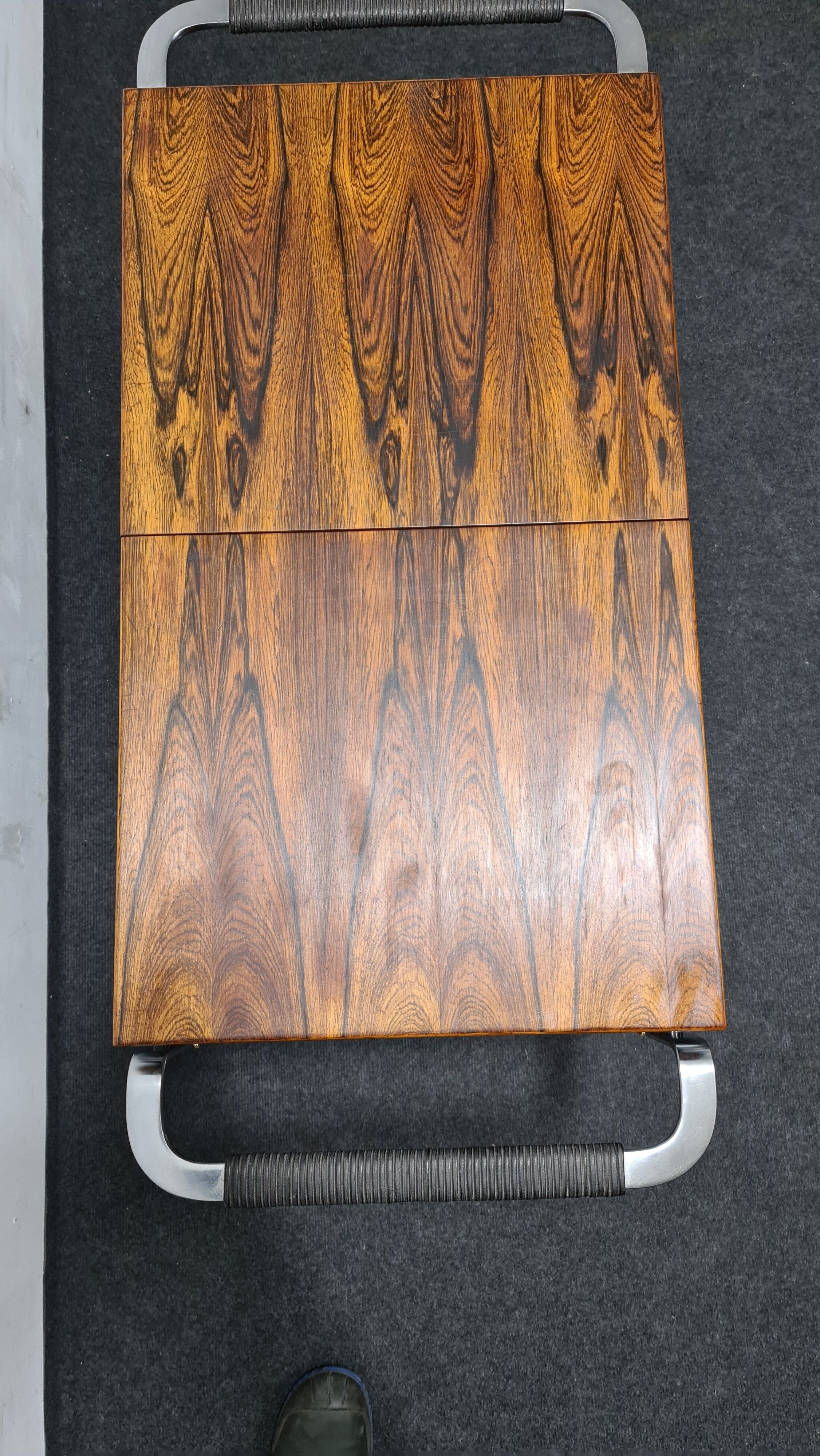 Vintage rosewood side table trolley