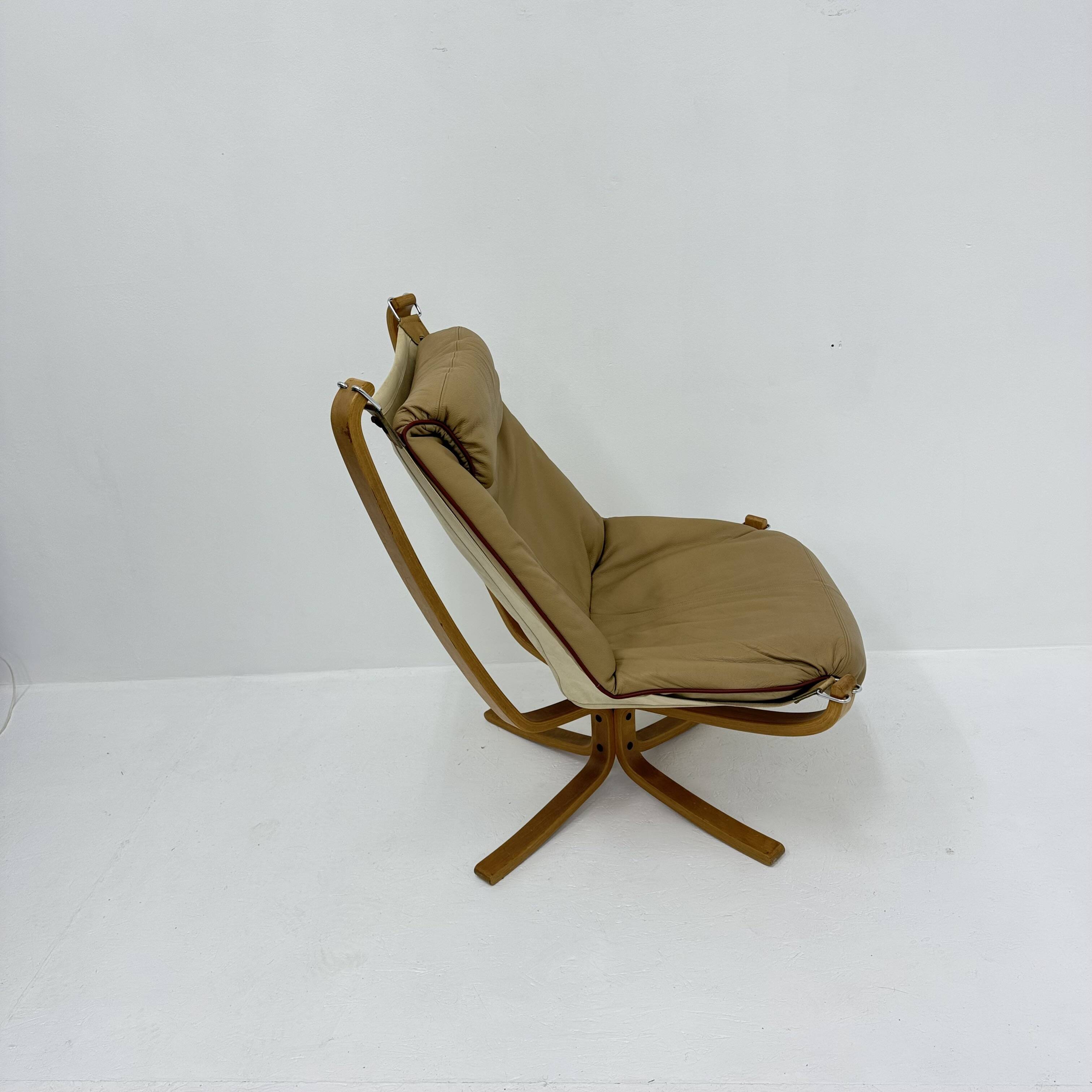Falcon Leather Lounge Chair by Sigurd Ressel for Vatne Møbler, 1970s