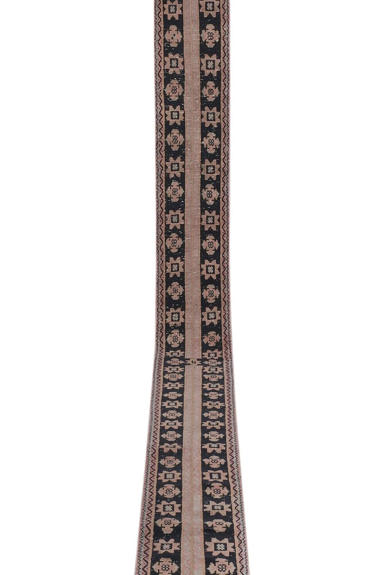 Vintage Turkish hallway rug 51x681 cm