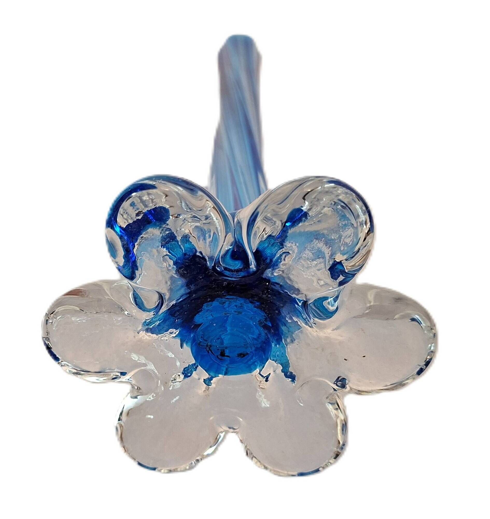 Vase bleu  soliflore type  Murano mid-century