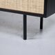Enfilade florence knoll model 116 wood leather and raffia 1960