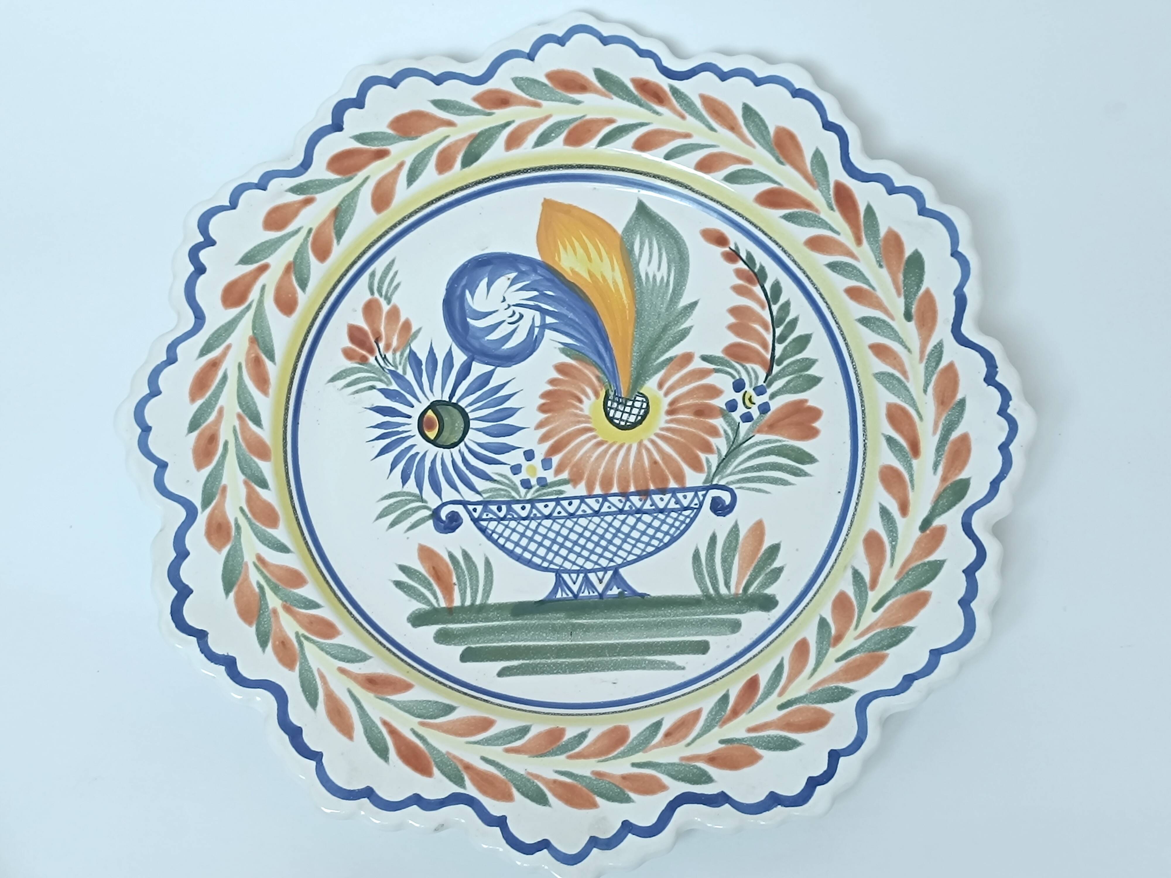 Henriot quimper breton dinner plate