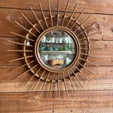 Rattan mirror