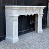 Napoleon III fireplace in Carrara marble