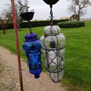 Pair of Blown Glass Suspensions