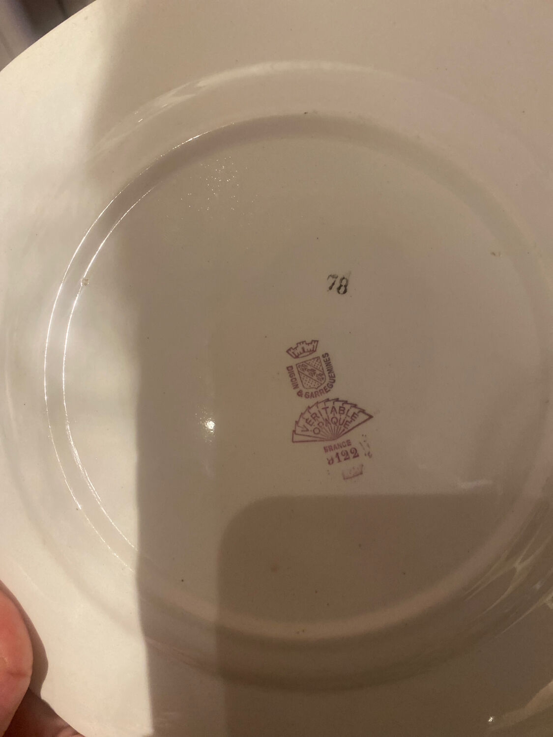 Dessert plate and porcelain dish with a multicoloured floral pattern vintage.