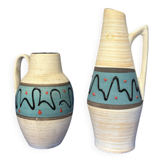 Lot pitcher & vase - Germany I 474-16 & 271-22