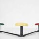Pair of coatrack three 3 patères