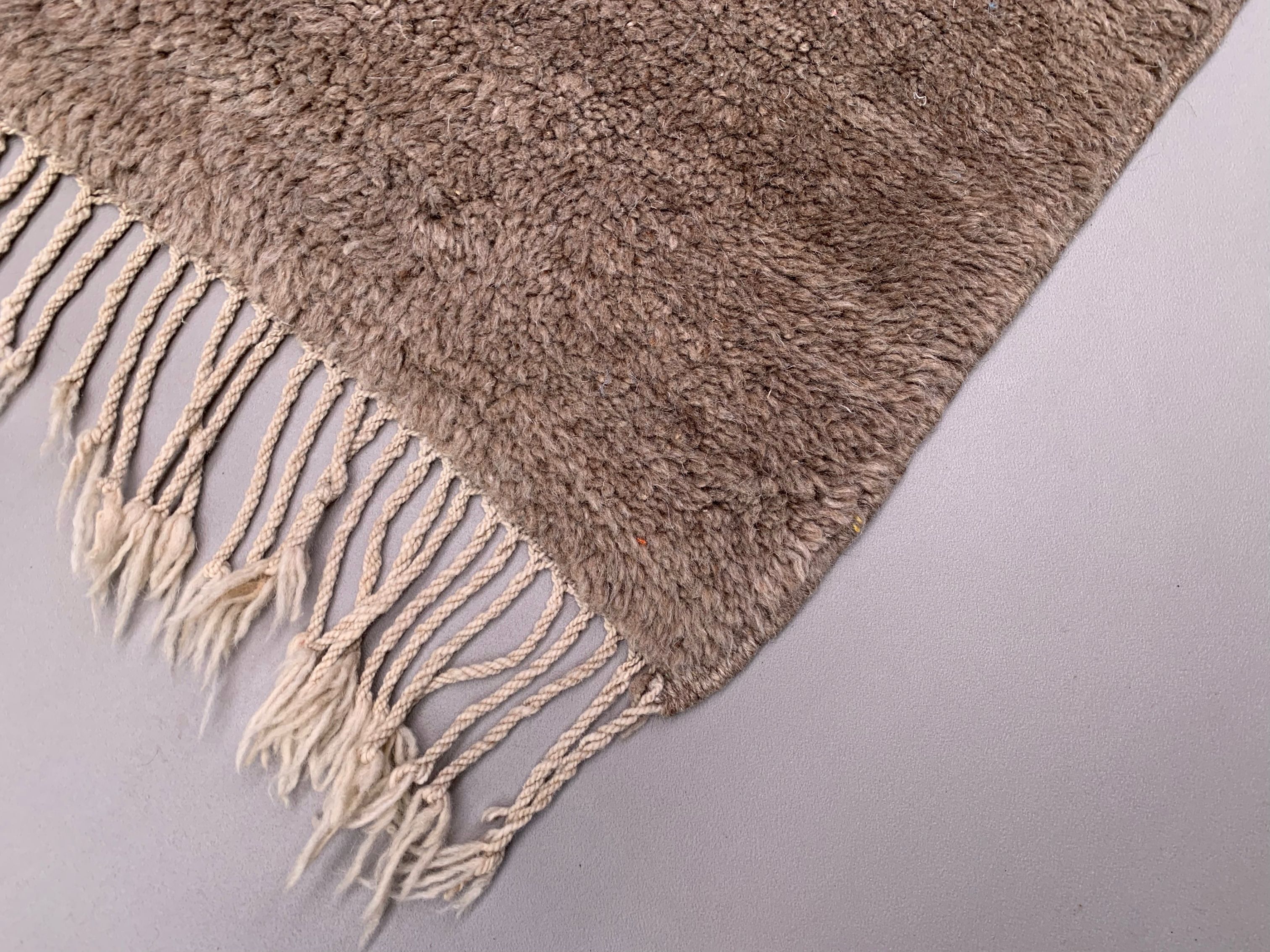 Vintage turkish camel hair rug 200x133 cm turkish carpet beige, medium