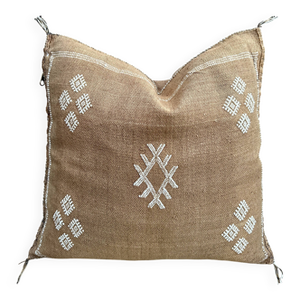 Cactus silk cushion cover: Handwoven Moroccan Sabra cushion