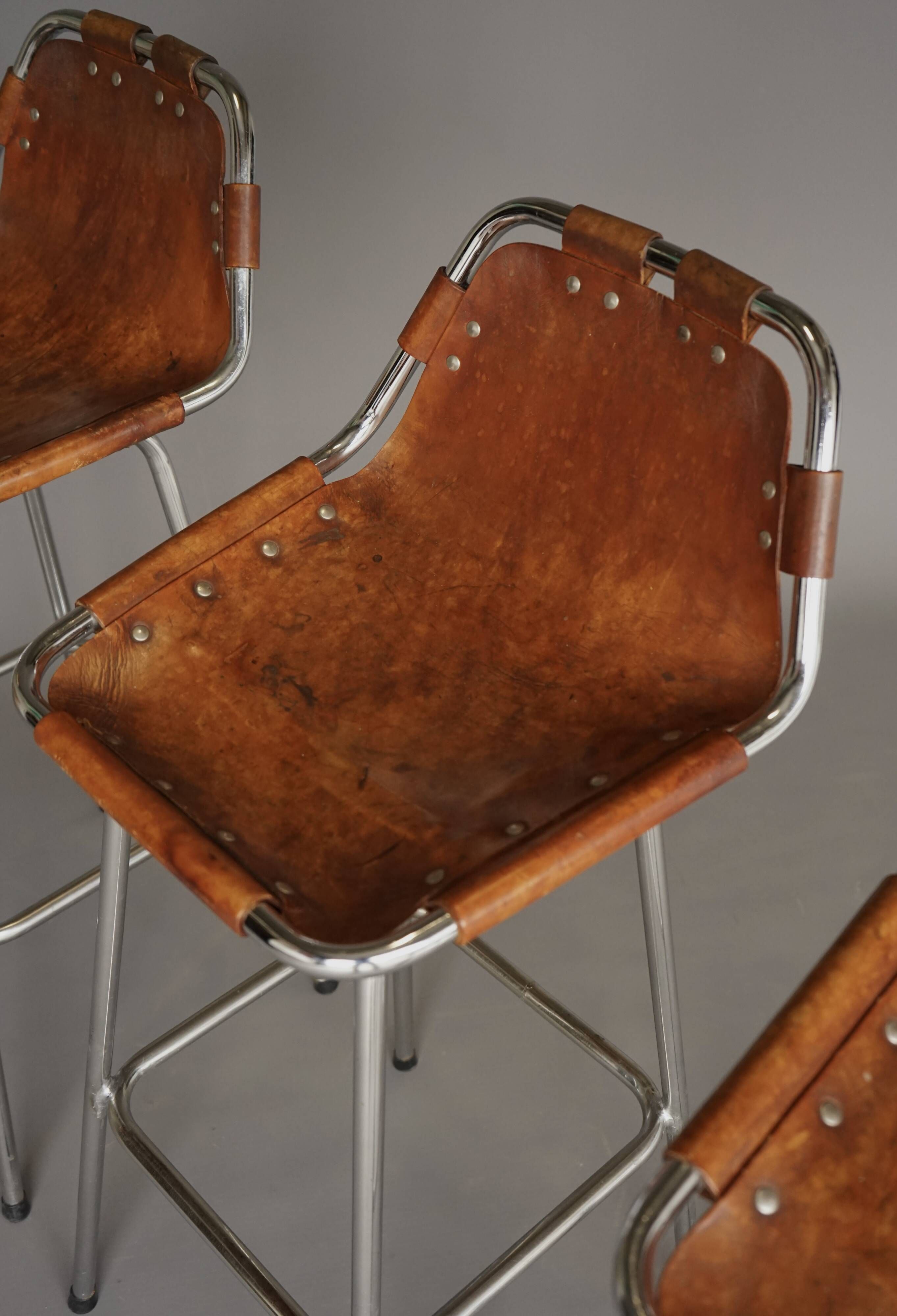 Tabourets de bar attribués à Dal Vera pour Charlotte Perriand / Les Arcs, années 1960