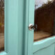 Vintage grey-green glass cabinet from the 1960s.