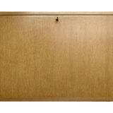 Wall secretary in vintage varnished oak 1950s