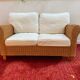 Antique 2-seater rattan sofa from the 70s