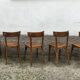 Series of 10 vintage bentwood curved wood bistro chairs