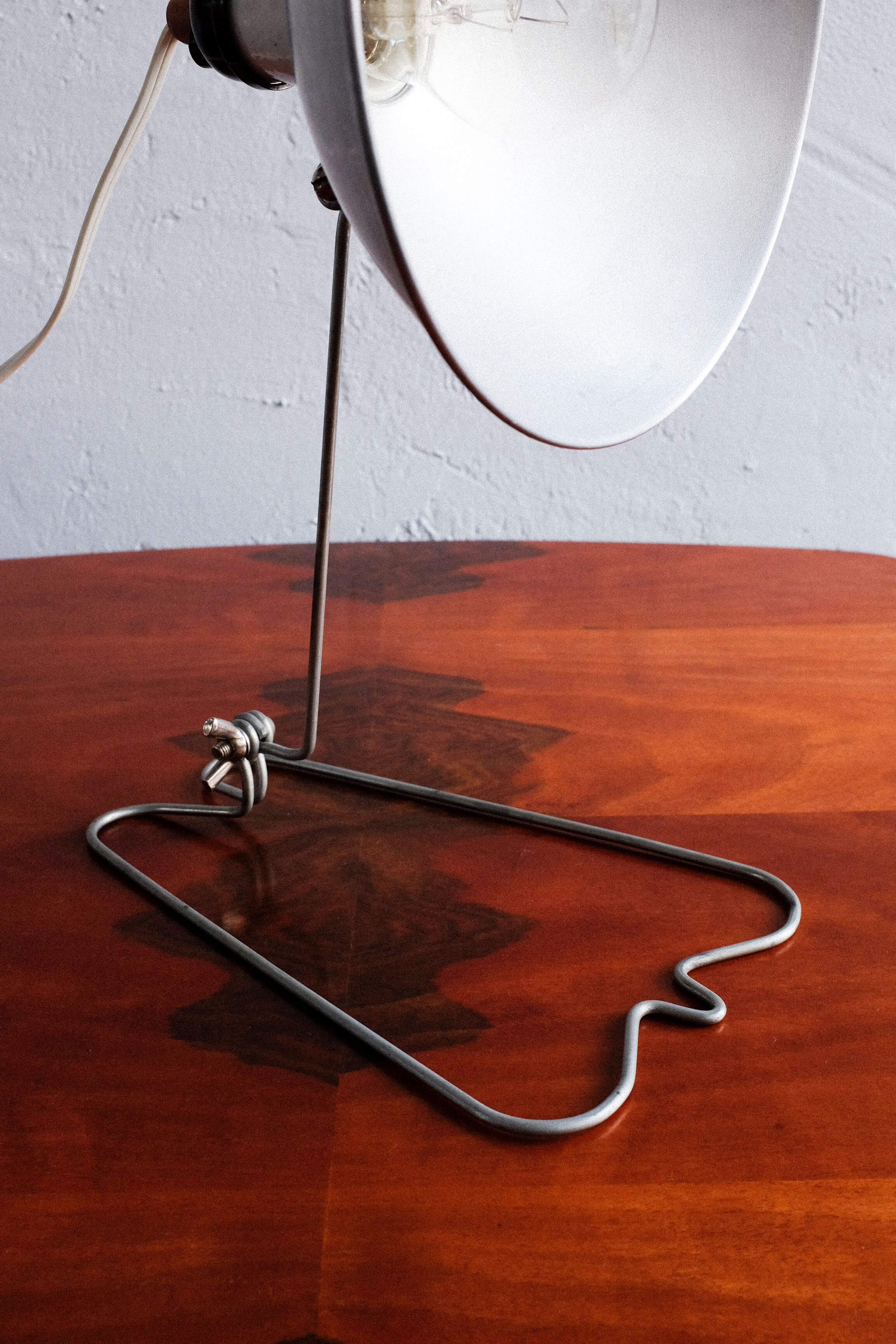 Industrial czechoslovak metal table lamp, 1960s
