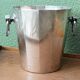 Champagne bucket in silver metal, André Leroy
