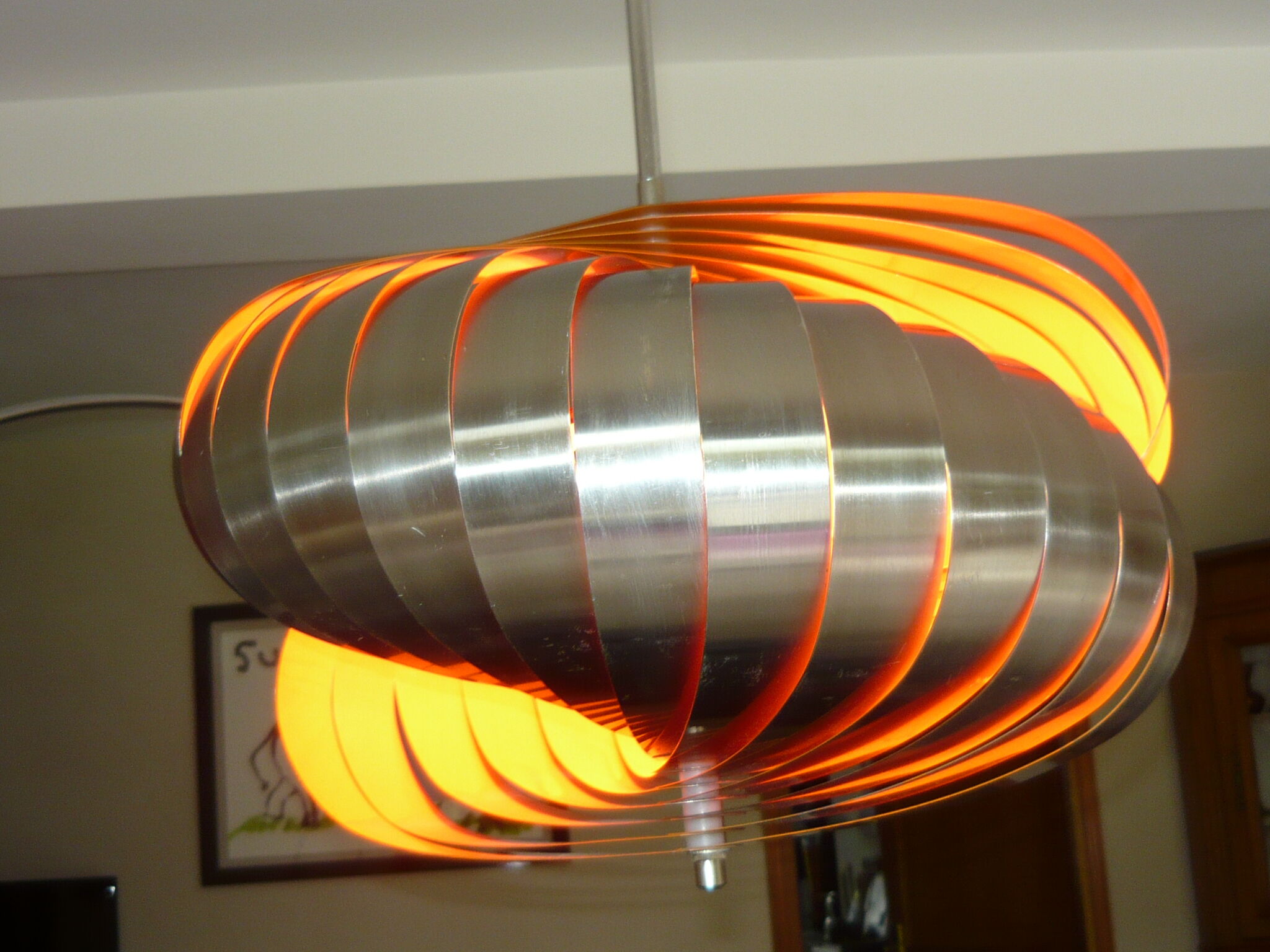 Hanging lamp Henri Mathieu, Lyfa editions 60/70 years