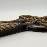 Ceramic glazed wall Celtic cross