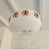 Vintage glass pendant lamp from the 70s