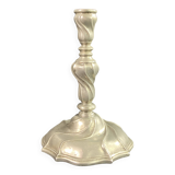 Louis XIV style pewter candlestick with twisted decoration