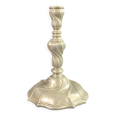 Louis XIV style pewter candlestick with twisted decoration