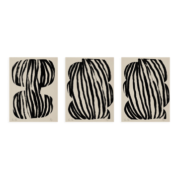Set of 3 abstract giclee prints, 50x70