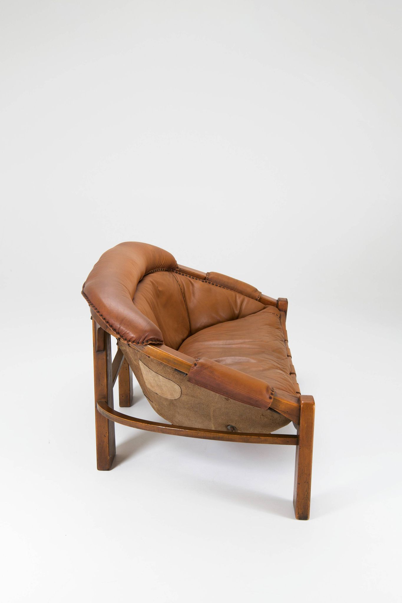 Italian Brutalist 2-Seater Sofa by Luciano Frigerio