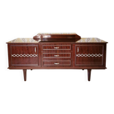 Mid-Century Wooden Dresser Sideboard with Detachable Mirror: 1970s Vintage