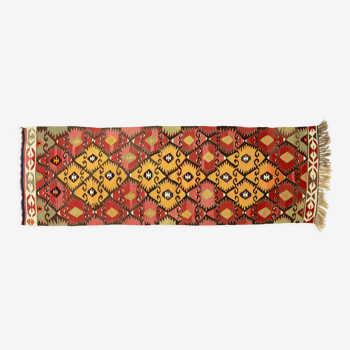 Anatolian handmade kilim rug 271 cm x 90 cm