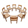 8 chaises vintage en corde et chêne