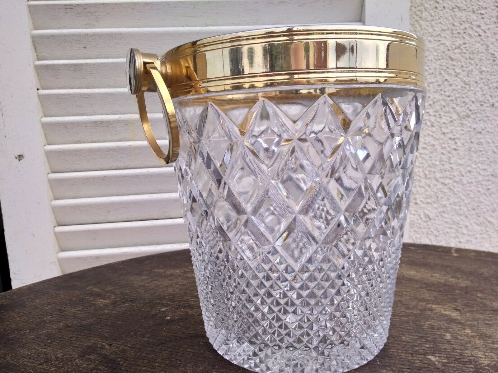 Bohemian crystal champagne bucket