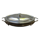 Silver-plated metal soup tureen