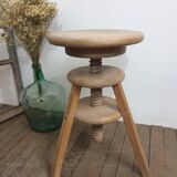 Vintage screw stool - Natural wood stool