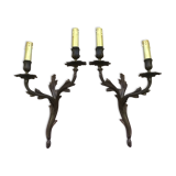 Pair of old rocailles wall light
