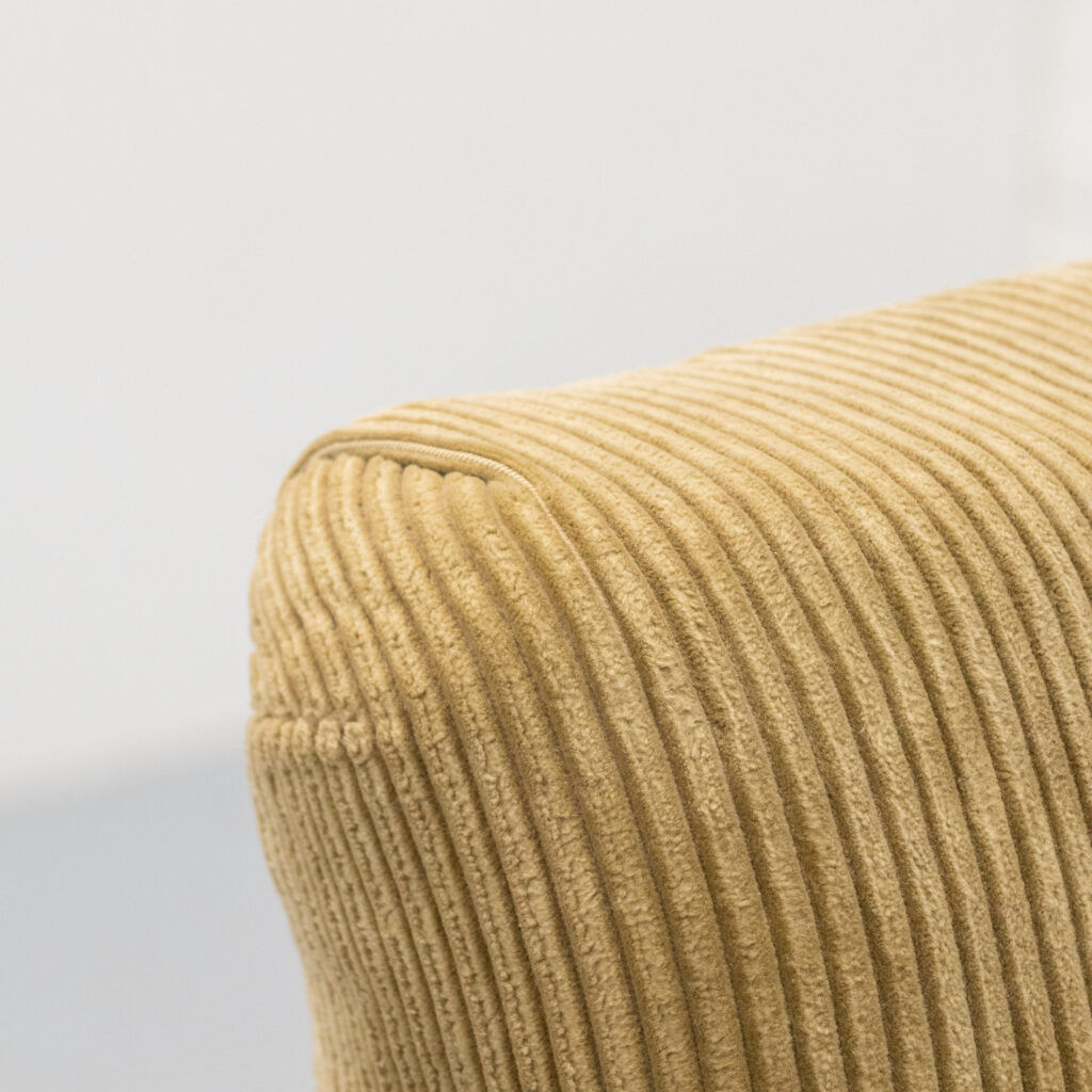 Beige corduroy crapaud lounge chair 1960s