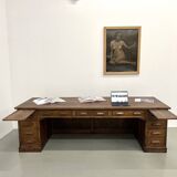 Very large old oak trading counter, XXL format