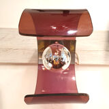 Pair of brown plexi wall light 1970