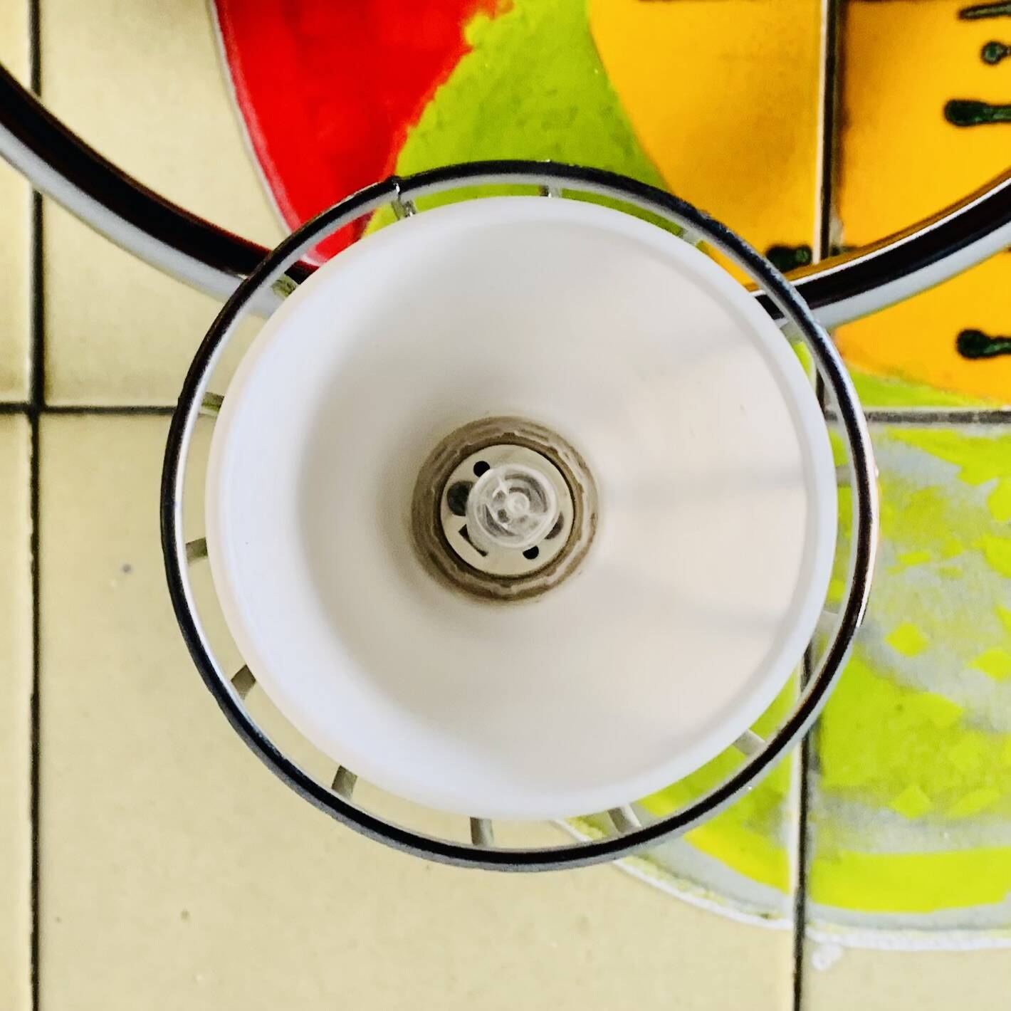 Vintage ceiling light with three adjustable spots in chrome metal