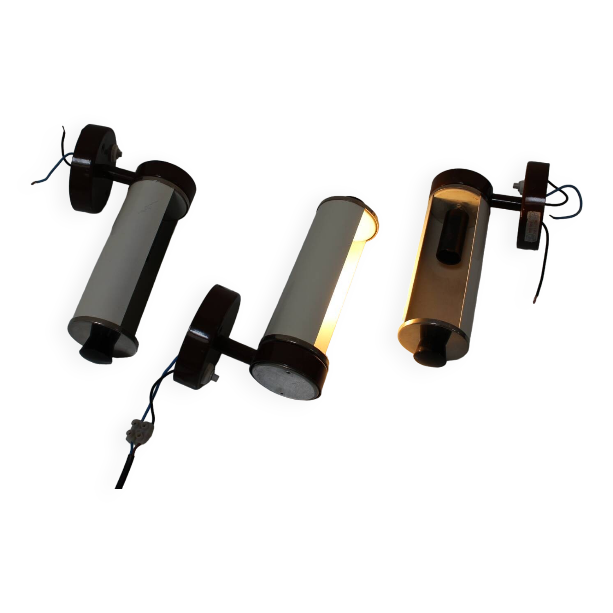 Set of 3 Midcentury Wall Lamps Napako, Designed by Josef Hurka, 1960s, CZS