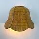 Pair of vintage woven rattan wall shades, Italy 1970s