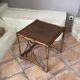 Lot de 3 tables gigognes en Rotin. 1960.
