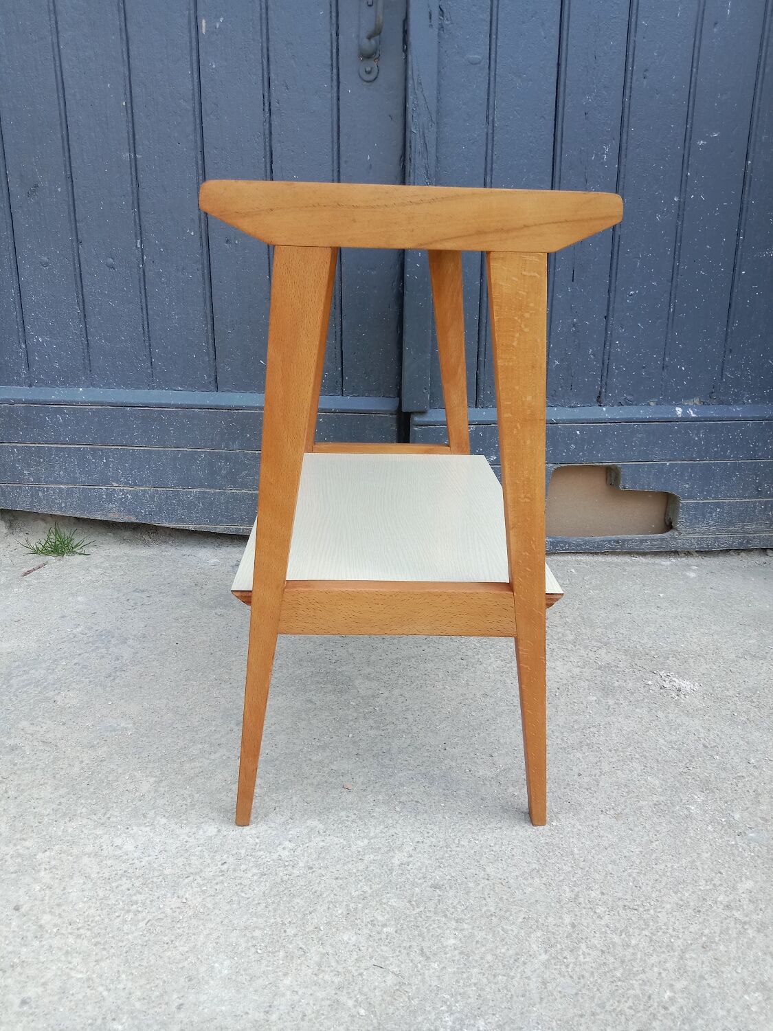 Side table with compass legs