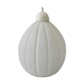 Suspension forme corolle en opaline blanche
