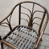 Fauteuil en rotin vintage