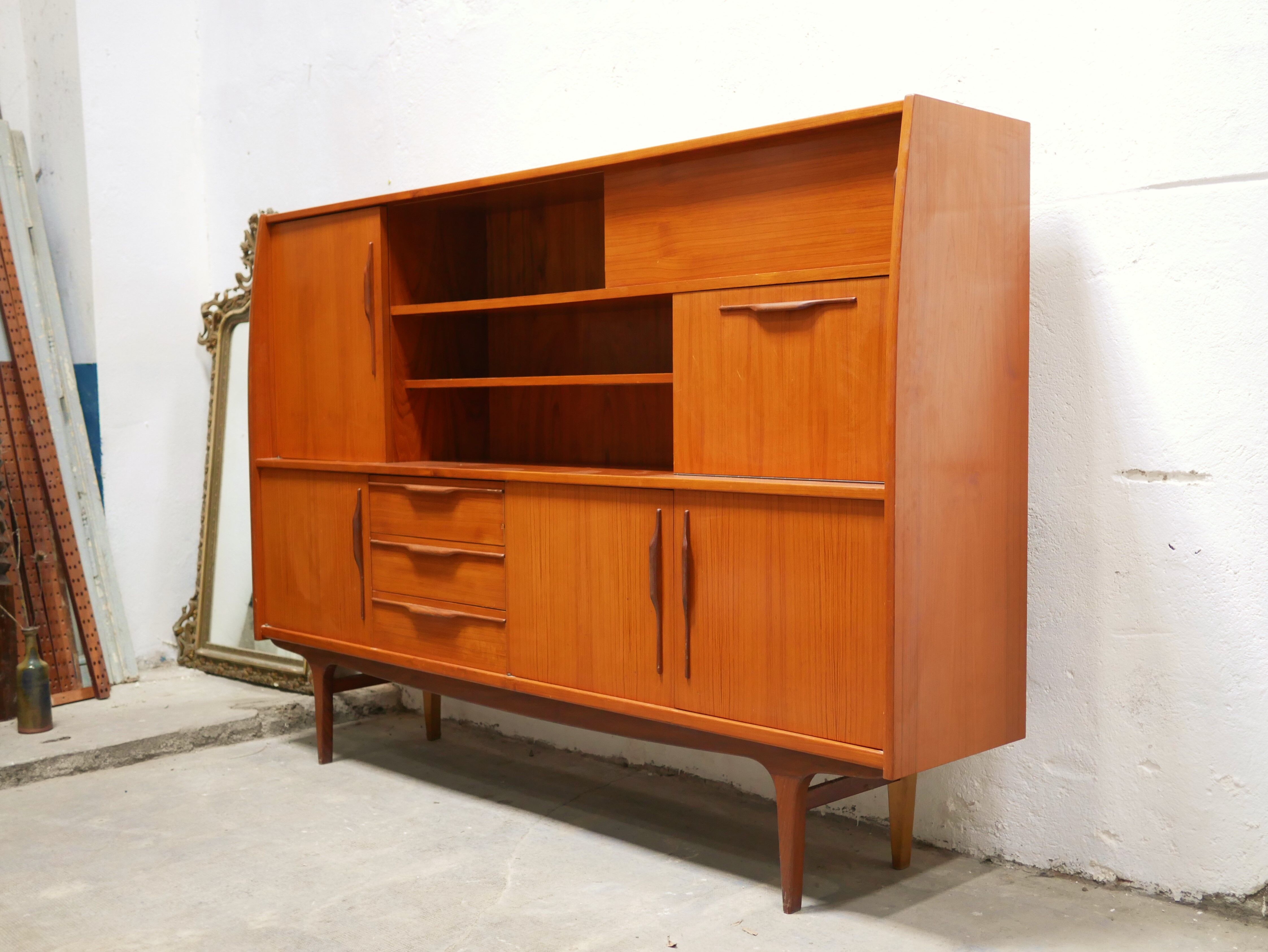 Buffet enfilade haute vintage teak