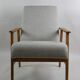 Vintage Fox easy chair in beige, 1970s